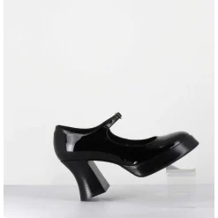 Babies A Plateforme En Cuir Vernis Noir - Neder Vernice Nero