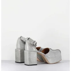 Babies A Plateforme En Cuir Gaufre Gris - 1Gs445 Light Grey