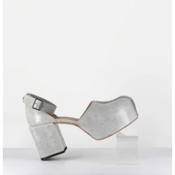 Babies A Plateforme En Cuir Gaufre Gris - 1Gs445 Light Grey