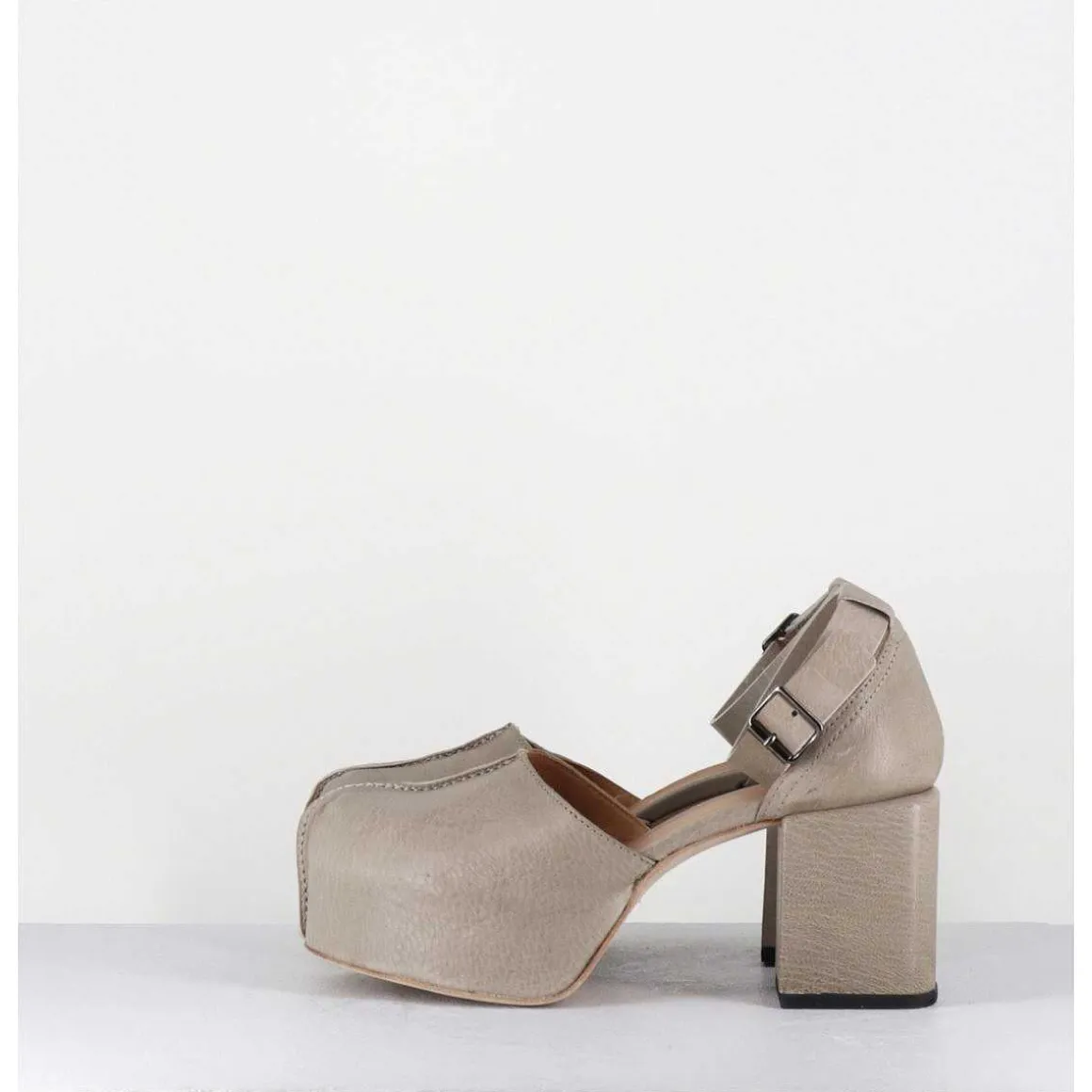 Babies A Plateforme En Cuir Taupe - 1Gs445 Safari Tortora