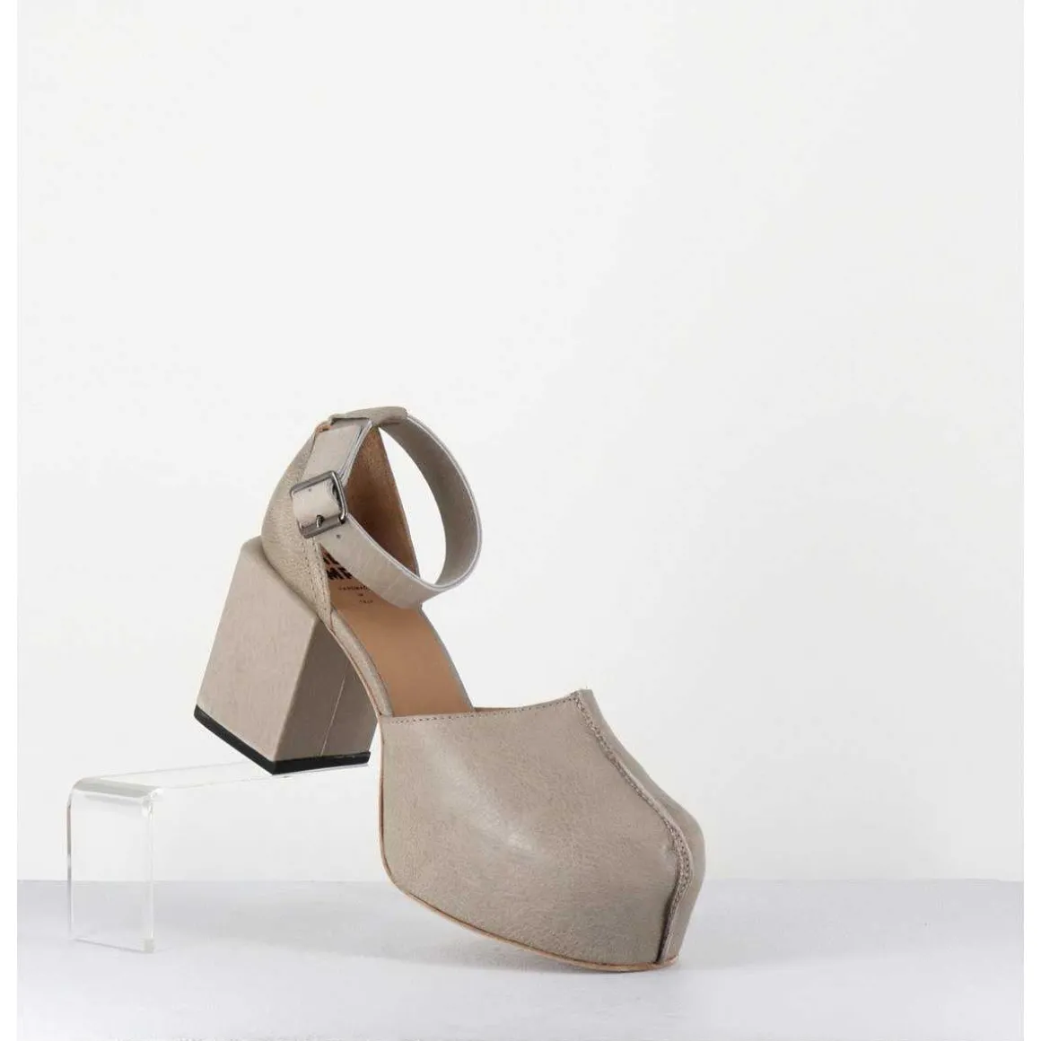Babies A Plateforme En Cuir Taupe - 1Gs445 Safari Tortora