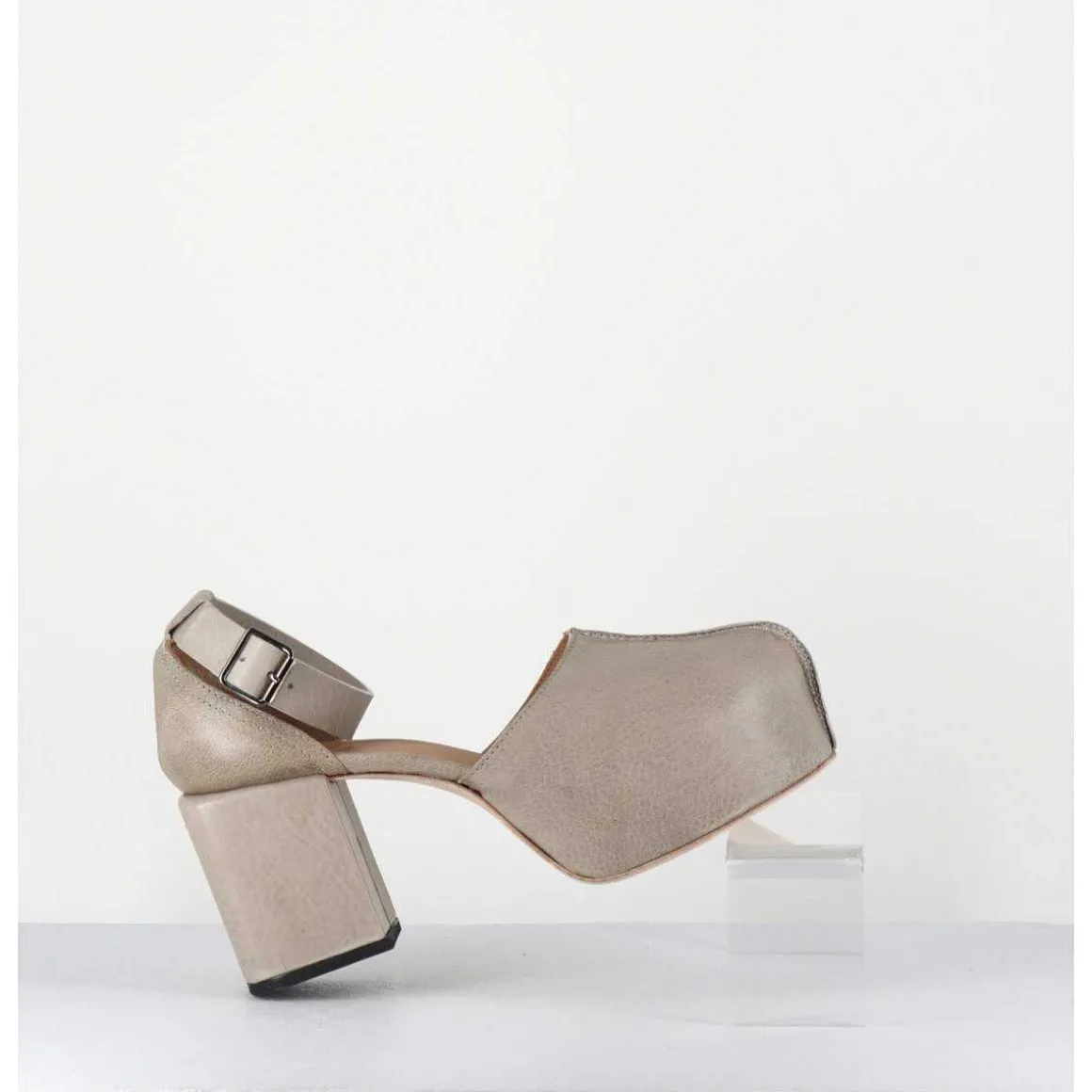 Babies A Plateforme En Cuir Taupe - 1Gs445 Safari Tortora