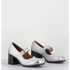 Babies A Talon En Cuir Argent - 47403 Vesuvio Argento