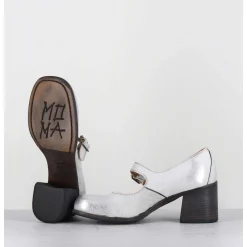 Babies A Talon En Cuir Argent - 47403 Vesuvio Argento