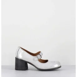 Babies A Talon En Cuir Argent - 47403 Vesuvio Argento
