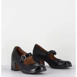 Babies A Talon En Cuir Noir - 47403 Cris Nero