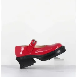 Babies En Cuir Vernis Rouge 90S - Caro Bebe Cerise
