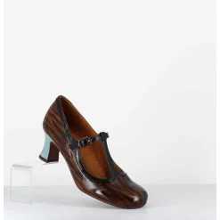 Babies Petit Talon En Cuir Imprime Tigre - Mylka Tesla Castano