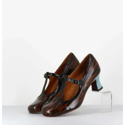 Babies Petit Talon En Cuir Imprime Tigre - Mylka Tesla Castano