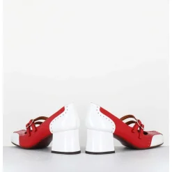 Babies Petit Talon Look Vintage Vernis Rouge & Blanc - Maime44 Ferrari Cherry