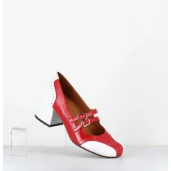 Babies Petit Talon Look Vintage Vernis Rouge & Blanc - Maime44 Ferrari Cherry