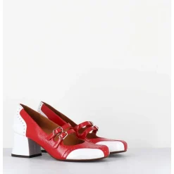 Babies Petit Talon Look Vintage Vernis Rouge & Blanc - Maime44 Ferrari Cherry