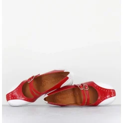 Babies Petit Talon Look Vintage Vernis Rouge & Blanc - Maime44 Ferrari Cherry
