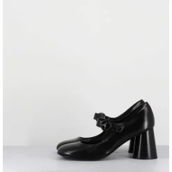 Babies Retro A Talon En Cuir Noir - Ace22 Glaze Nero