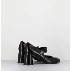 Babies Retro A Talon En Cuir Noir - Ace22 Glaze Nero