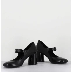 Babies Retro A Talon En Cuir Noir - Ace22 Glaze Nero