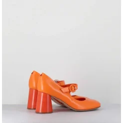 Babies Retro A Talon En Cuir Orange - Ace22 Glaze Albicocca