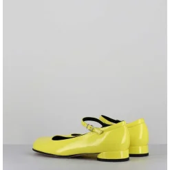 Babies 60S Petit Talon En Cuir Vernis Jaune - Ligat2 Cindy Buttercup