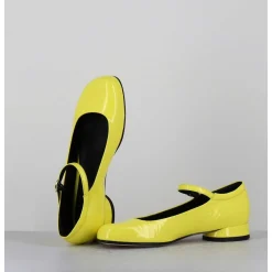 Babies 60S Petit Talon En Cuir Vernis Jaune - Ligat2 Cindy Buttercup