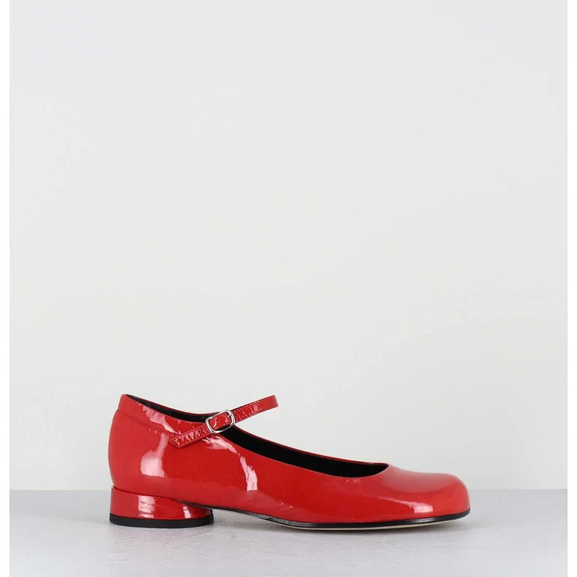 Babies 60S Petit Talon En Cuir Vernis Rouge - Ligat1 Cindy Rosso