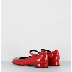 Babies 60S Petit Talon En Cuir Vernis Rouge - Ligat1 Cindy Rosso