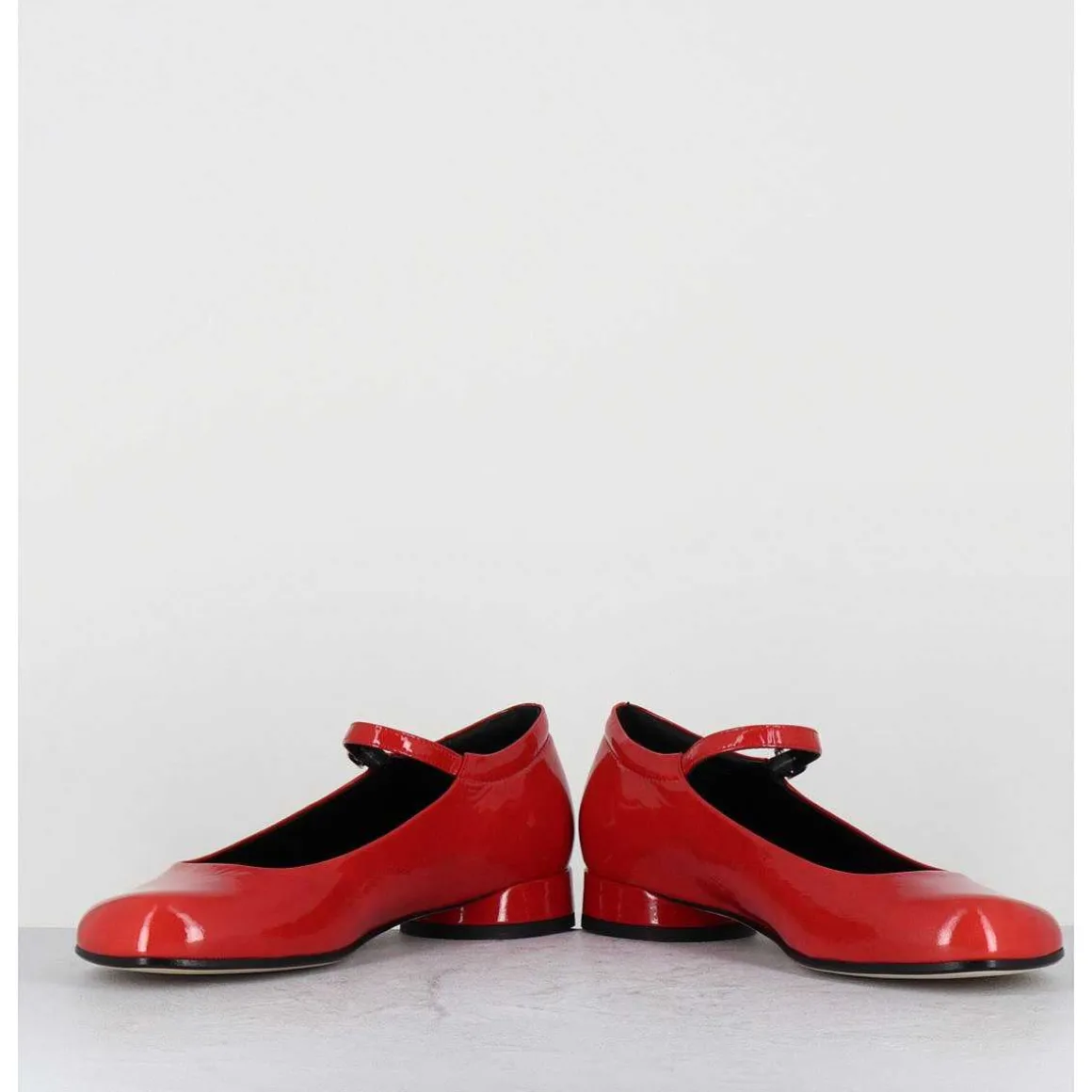 Babies 60S Petit Talon En Cuir Vernis Rouge - Ligat1 Cindy Rosso