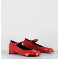 Babies 60S Petit Talon En Cuir Vernis Rouge - Ligat1 Cindy Rosso