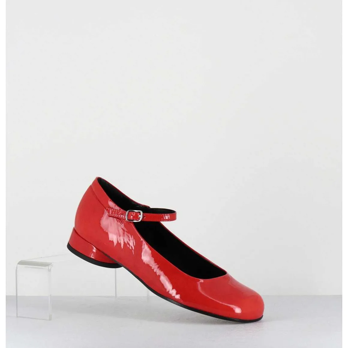 Babies 60S Petit Talon En Cuir Vernis Rouge - Ligat1 Cindy Rosso