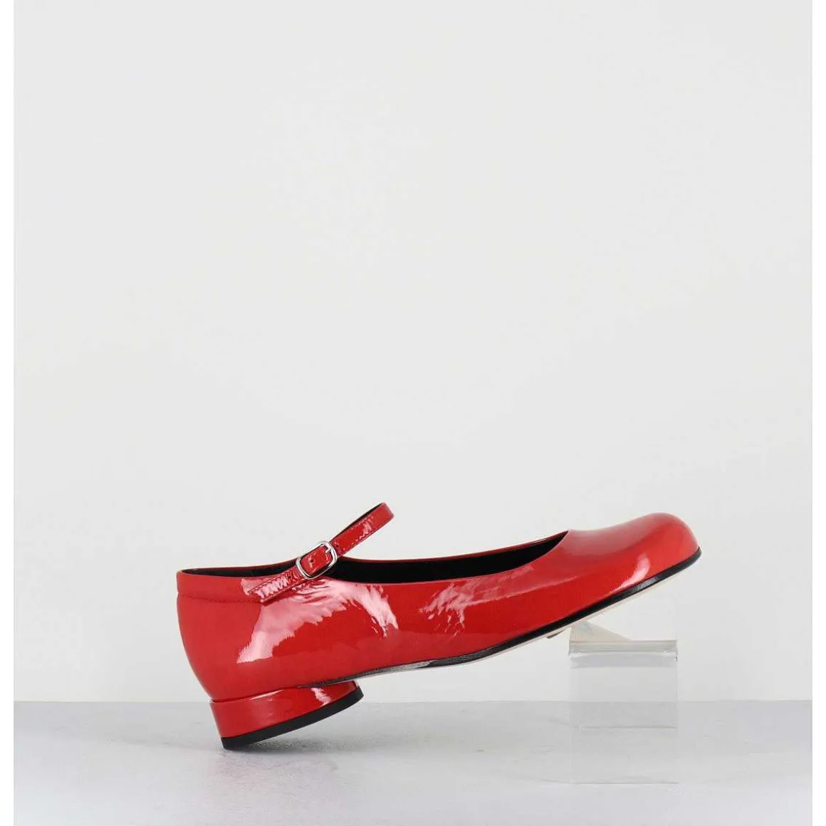 Babies 60S Petit Talon En Cuir Vernis Rouge - Ligat1 Cindy Rosso