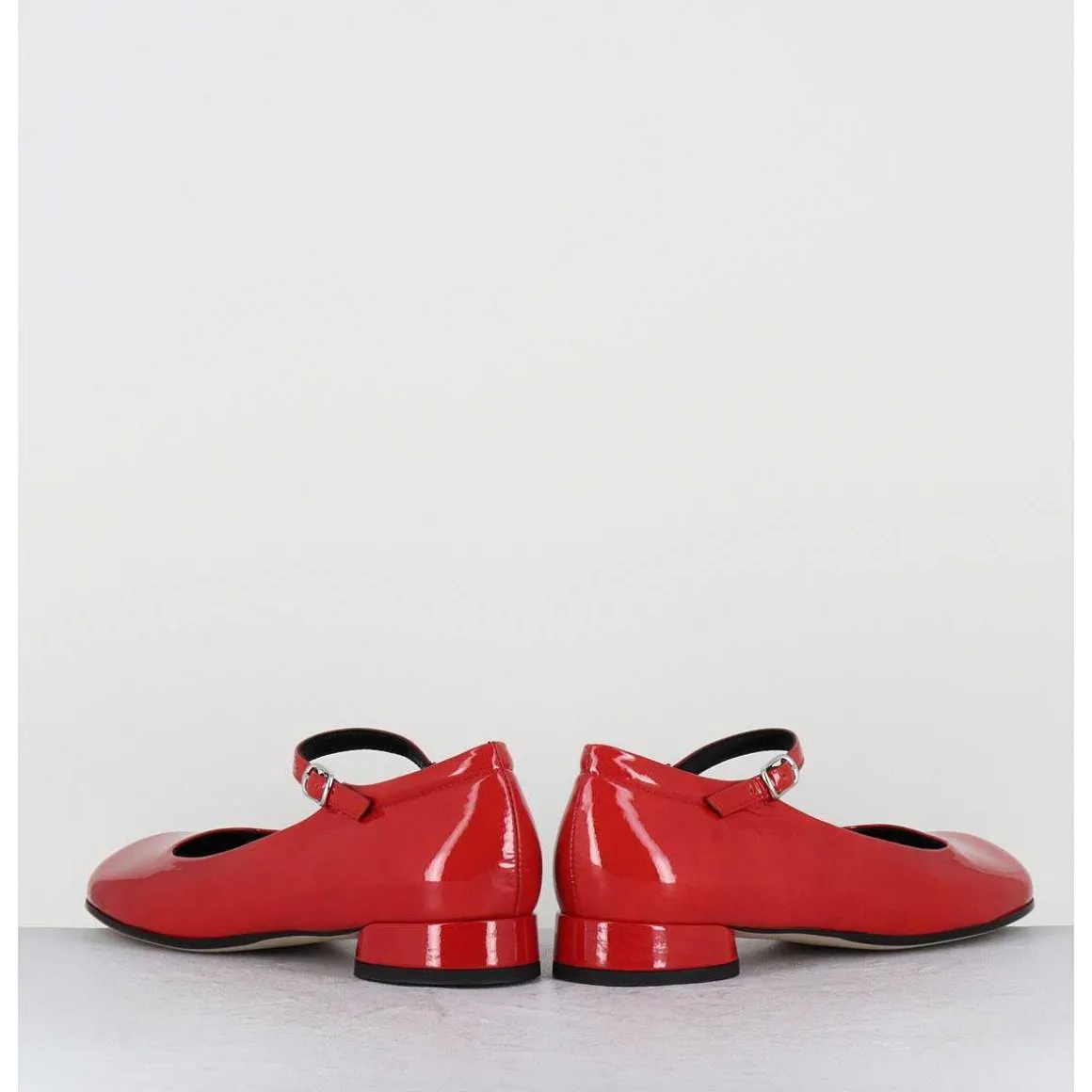 Babies 60S Petit Talon En Cuir Vernis Rouge - Ligat1 Cindy Rosso