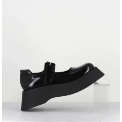 Babies 90S Plateforme Chunky En Cuir Vernis Noir - Cora Nero