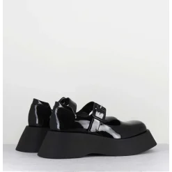 Babies 90S Plateforme Chunky En Cuir Vernis Noir - Cora Nero