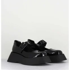 Babies 90S Plateforme Chunky En Cuir Vernis Noir - Cora Nero