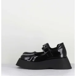 Babies 90S Plateforme Chunky En Cuir Vernis Noir - Cora Nero