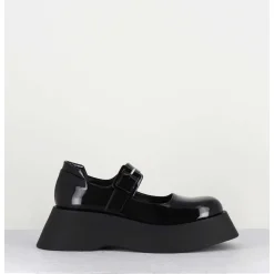 Babies 90S Plateforme Chunky En Cuir Vernis Noir - Cora Nero