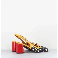 Babies Slingback Motif Psychedelique Talon Rouge - Sunami Softy Sun