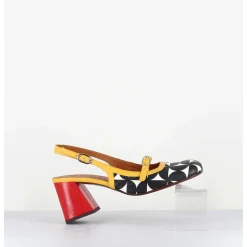 Babies Slingback Motif Psychedelique Talon Rouge - Sunami Softy Sun
