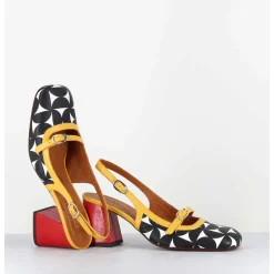 Babies Slingback Motif Psychedelique Talon Rouge - Sunami Softy Sun