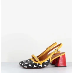 Babies Slingback Motif Psychedelique Talon Rouge - Sunami Softy Sun