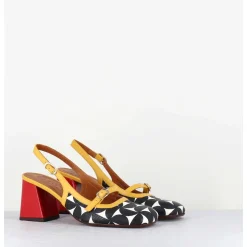 Babies Slingback Motif Psychedelique Talon Rouge - Sunami Softy Sun