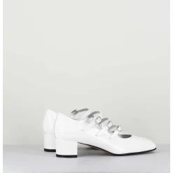 Babies Trois Brides En Cuir Vernis Blanc - Kina Vernis Blanc