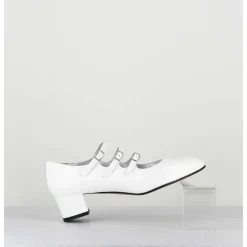 Babies Trois Brides En Cuir Vernis Blanc - Kina Vernis Blanc