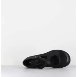 Ballerines A Brides Croisees En Cuir Souple Noir - Ziami Buffy Nero