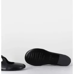 Ballerines A Brides Croisees En Cuir Souple Noir - Ziami Buffy Nero