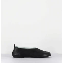 Ballerines Minimalistes En Cuir Souple Noir - Lester Cherie Nero
