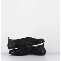 Ballerines Minimalistes En Cuir Souple Noir - Lester Cherie Nero