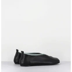 Ballerines Minimalistes En Cuir Souple Noir - Lester Cherie Nero