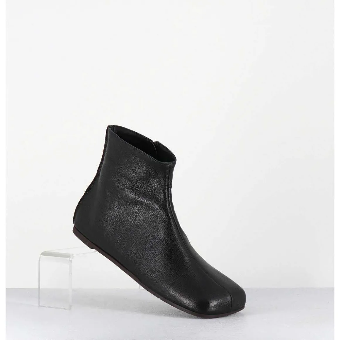 Boos Plates Minimalistes En Cuir Noir - Ab1655 Madras Nero