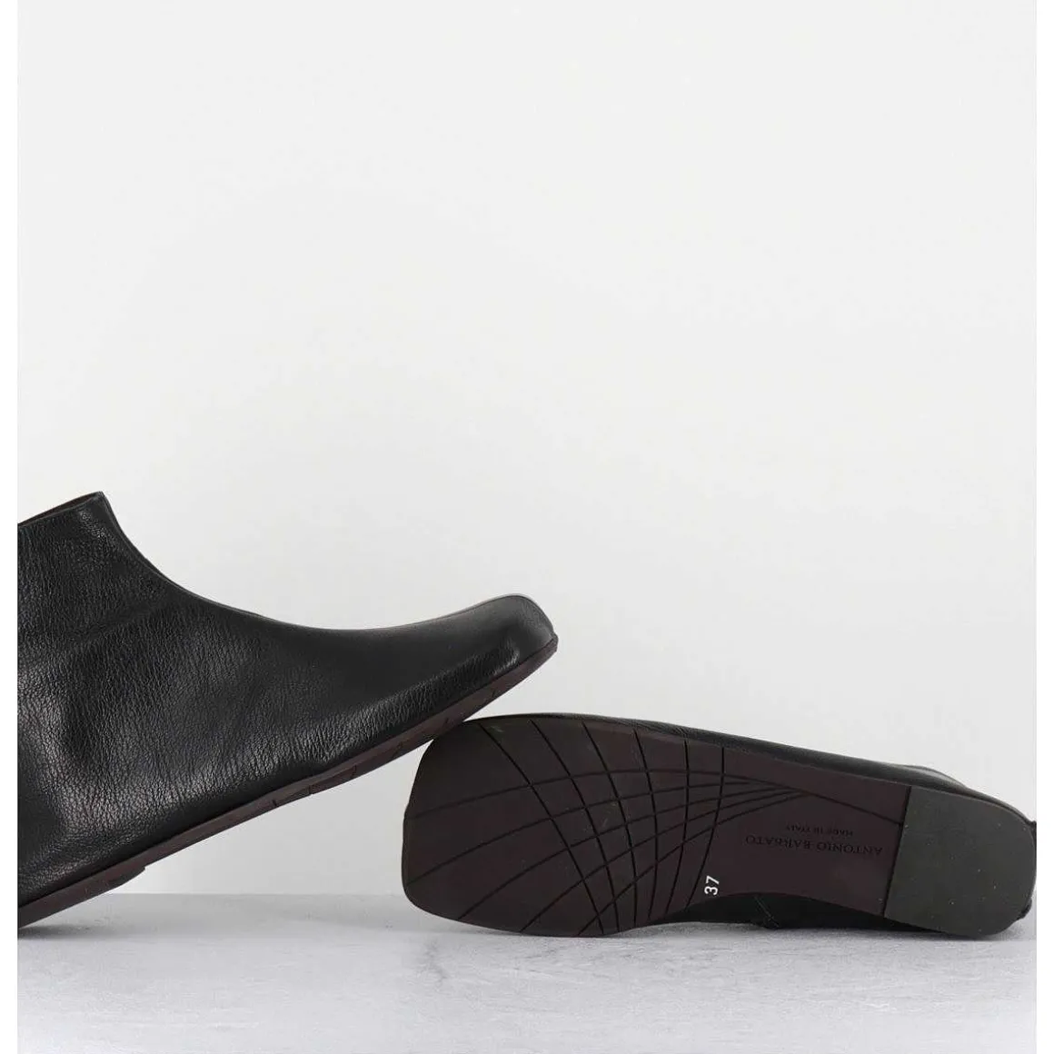Boos Plates Minimalistes En Cuir Noir - Ab1655 Madras Nero