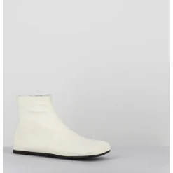 Boos Plates Minimalistes En Cuir Blanc Casse - Ab1655 Madras Avorio